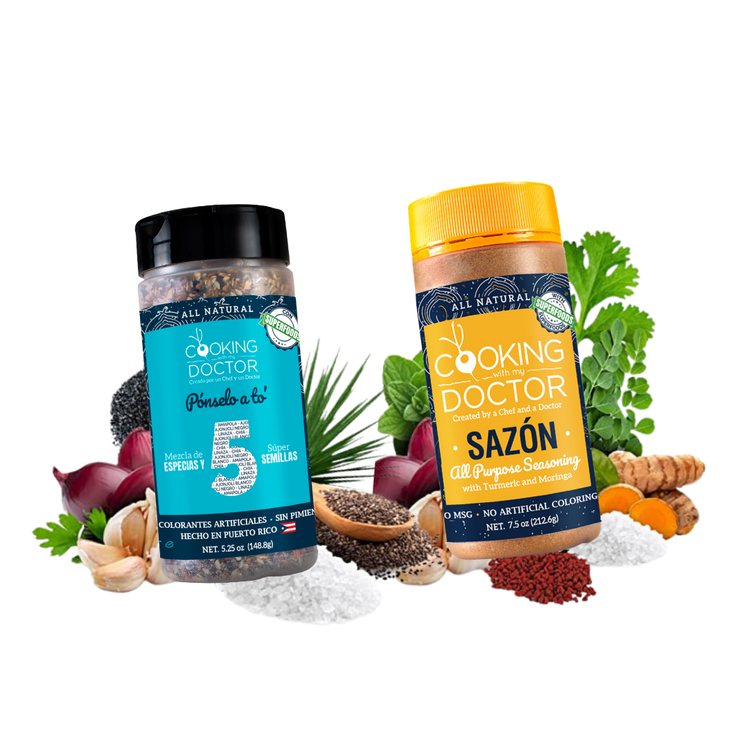Combo: Todo Bagel, Sazón y Sazonador Multiuso con Cúrcuma y Moringa