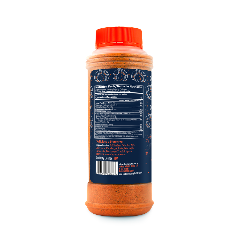 Adobo Seasoning with Turmeric and Moringa XL