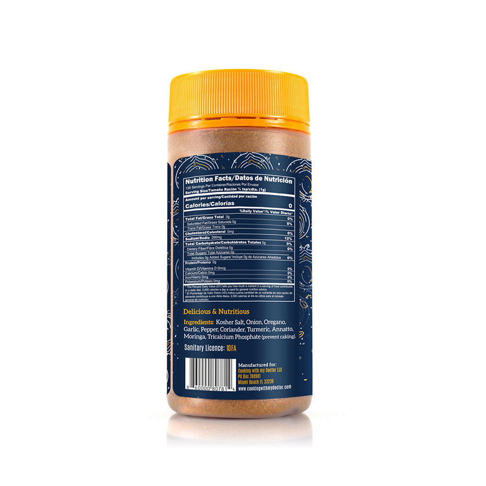 Condimento multiusos con cúrcuma y moringa