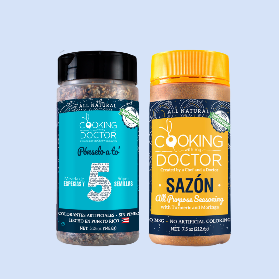 Combo: Todo Bagel, Sazón y Sazonador Multiuso con Cúrcuma y Moringa