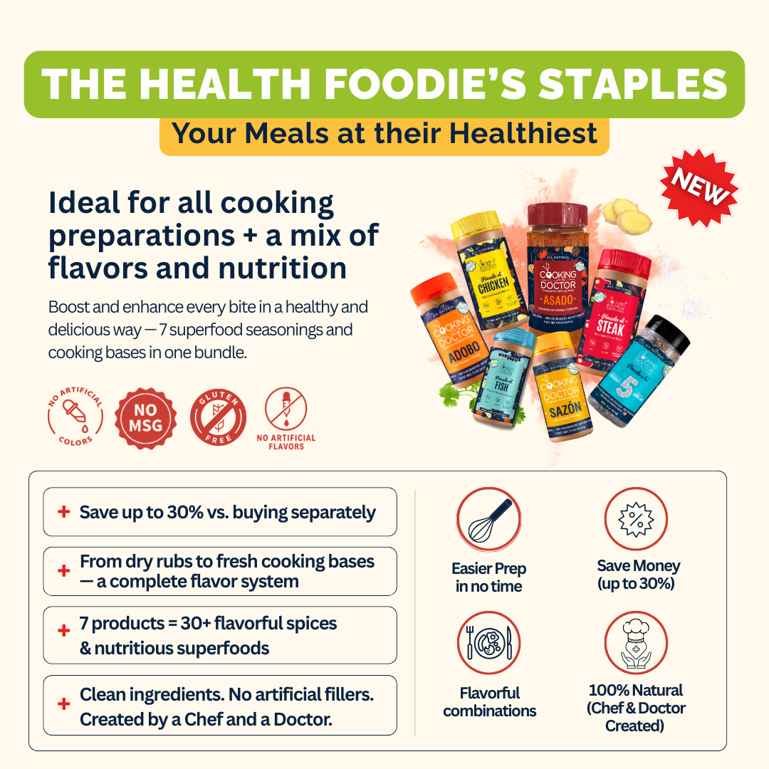 THE HEALTH FOODIE'S STAPLES - Asado, Adobo, Everything Bagel, Sazón, Pónselo al Steak, Chicken & Fish