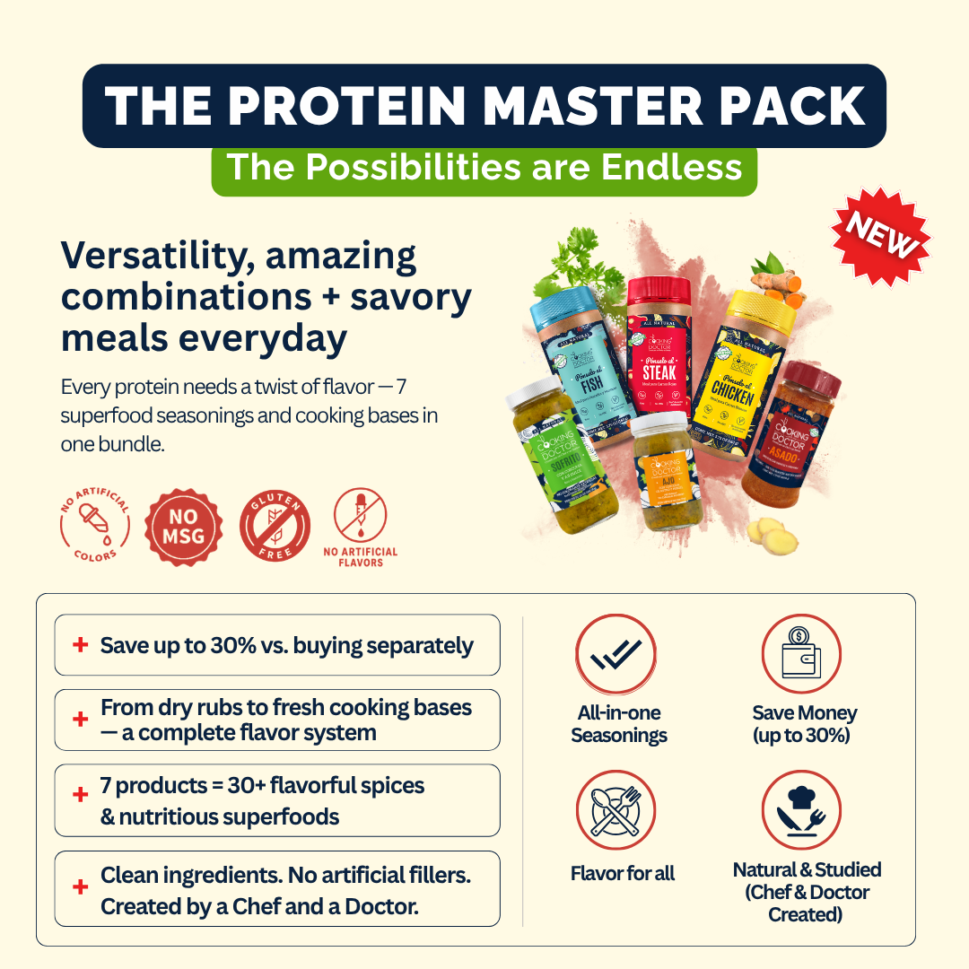 THE PROTEIN MASTER PACK - La Trilogía del Sabor + Garlic Paste, La Criolla & Sofrito