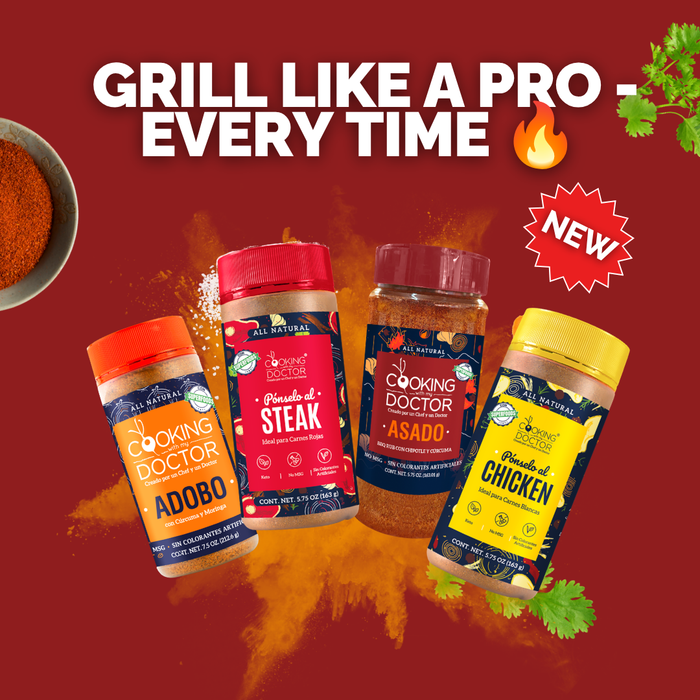 GRILL MASTER KIT - Asado BBQ Rub, Pónselo al Steak, Pónselo al Chicken & Adobo